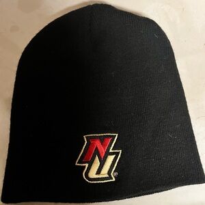 Black Beanie with Red and Gold Logo